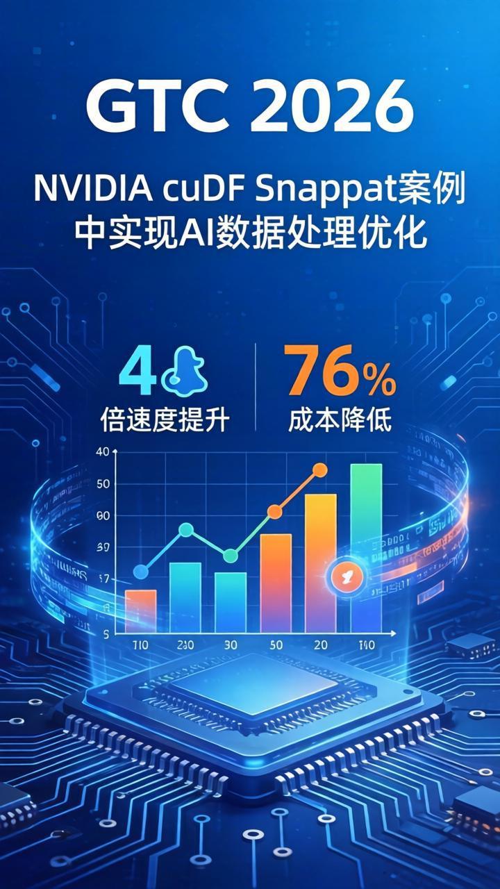 GTC 2026 | Snapchat 案例：NVIDIA cuDF 让数据处理快4倍，成本降76%