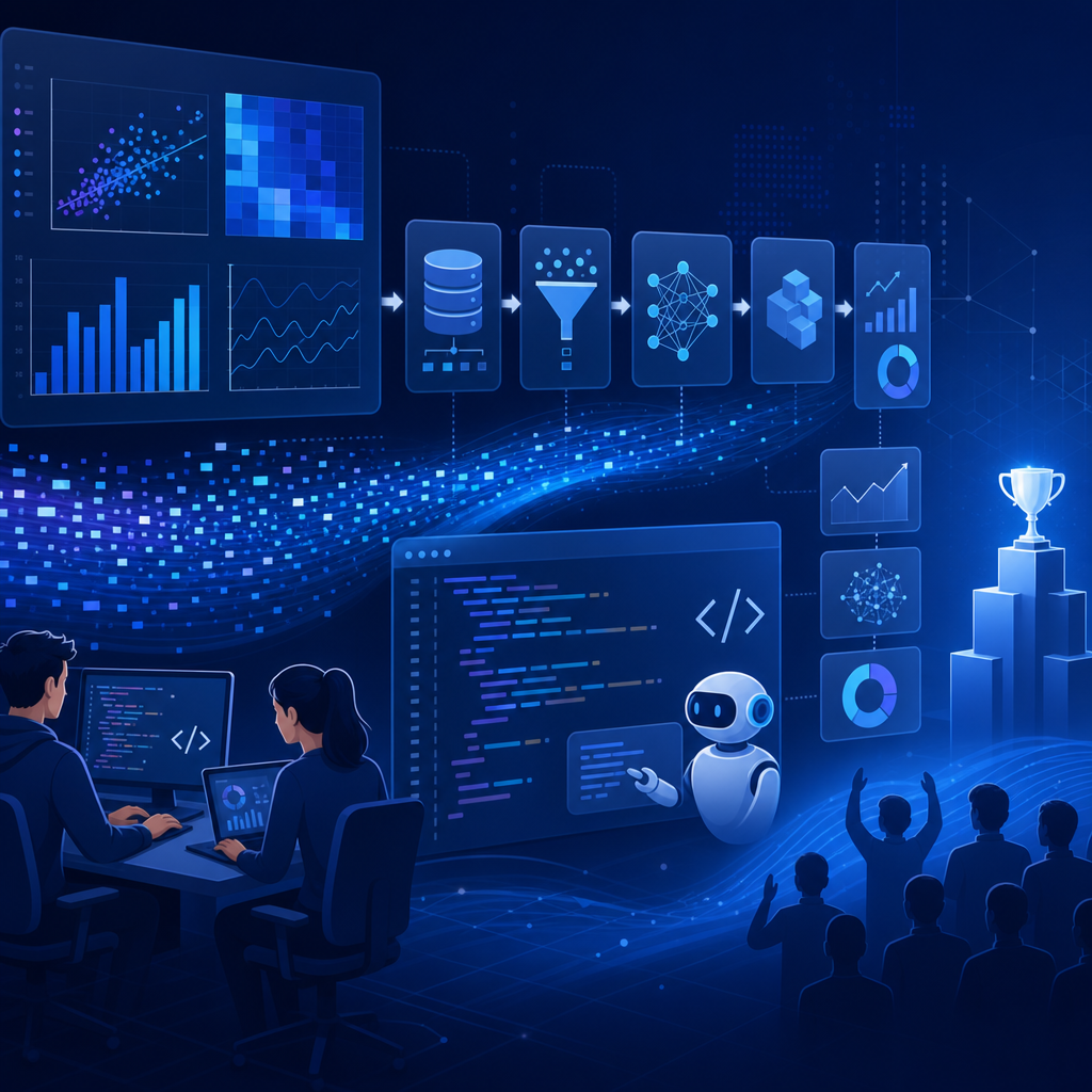 三个 LLM 智能体生成 60 万行代码，850 次实验拿下 Kaggle 第一名